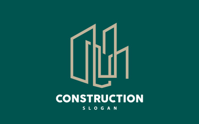 Logo di costruzione Premium Simple Line Design V9