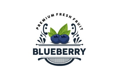 Логотип черники Garden Farm Fresh Fruit V3