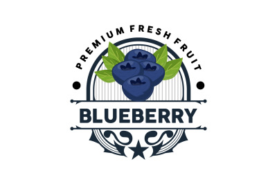 Логотип черники Garden Farm Fresh Fruit V4
