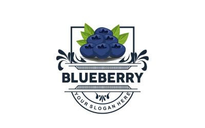 Logotipo Blueberry Garden Farm Frutas Frescas V1