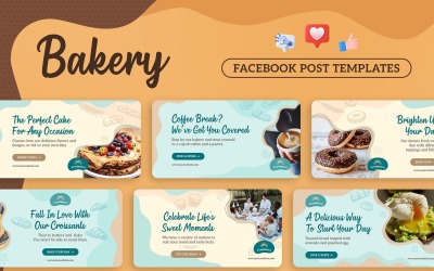 Bakery Shop Facebook Banner sablonok