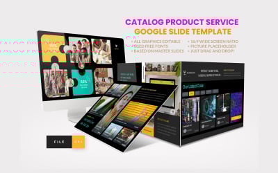 Creatieve catalogus Product Service Google Slide-sjabloon
