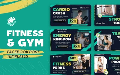 Fitness och gym Facebook-postmallar