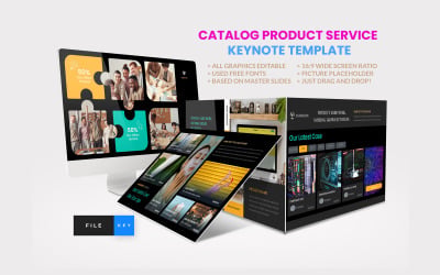 Modèle de présentation de produit et de service de catalogue créatif