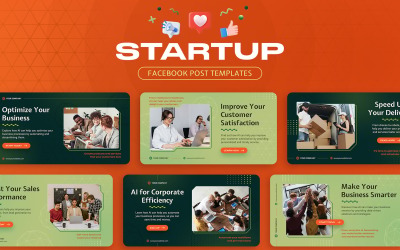 Modèles de bannières Facebook pour les startups
