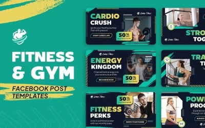 Modèles de publications Facebook sur le fitness et la salle de sport