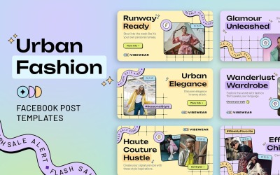 Modelli di banner Facebook per la moda urbana