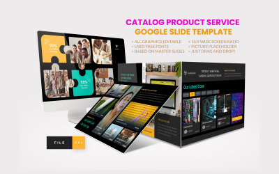 Plantilla de Google Slide para catálogo creativo de productos y servicios