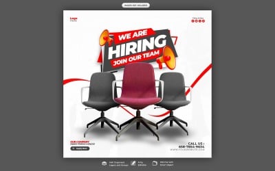 We Are Hiring Job Social Media Template
