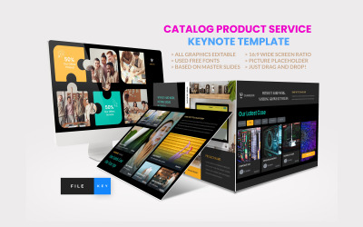 Yaratıcı Katalog Ürün Hizmeti Keynote Şablonu