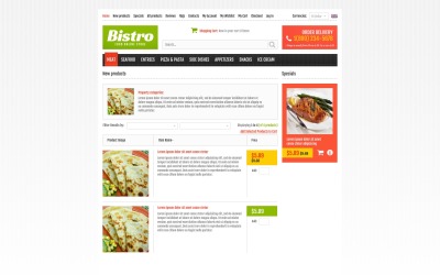 Online Bistro ZenCart sablon 44745