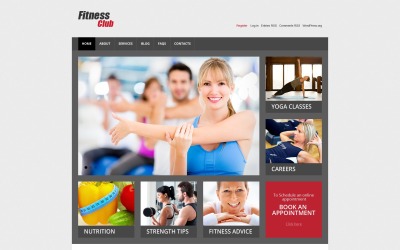 WordPress motiv reagující na fitness