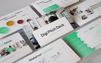 DigiDeck - Startup Pitch Deck PowerPoint šablony