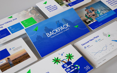 Sac à dos – Modèle de présentation créative de voyage