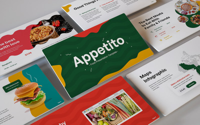Appetito – Kreative Google Slides-Vorlage zum Thema Essen