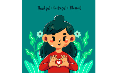 Hand Drawn Illustration for World Gratitude Day