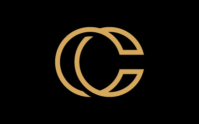 Icono del logotipo C creativo con iniciales en forma de vector. V2