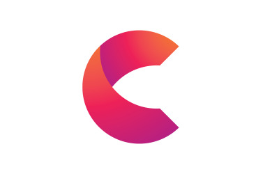 Icono del logotipo C creativo con iniciales en forma de vector. V3