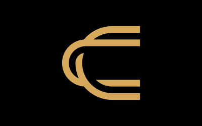Kreative C-Logo-Symbol-Initialen basierend auf Buchstaben im Vektor. V9