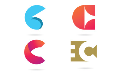 Kreatives C-Logo-Symbol mit Initialen basierend auf Buchstaben im Vektor. V13