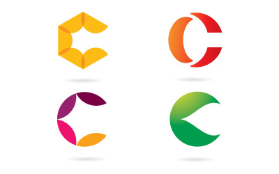 Kreatives C-Logo-Symbol mit Initialen basierend auf Buchstaben im Vektor. V14