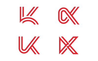 Letter k logo vector template, Creative K Letter initial logo design V13