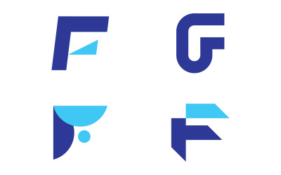 Buchstabe F Logo Vektor Vorlage Elemente V15