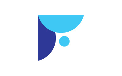 Buchstabe F Logo Vektor Vorlage Elemente V6