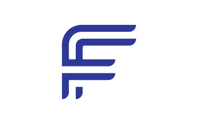 Buchstabe F Logo Vektor Vorlage Elemente V8