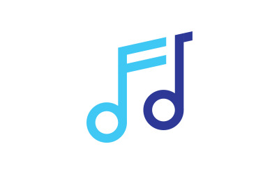 Éléments de modèle de conception d&amp;#39;icône de logo vectoriel de musique V0