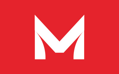 Harf M minimal logo ikon tasarım şablonu öğeleri V0