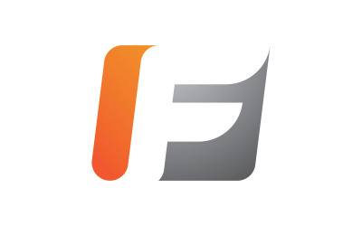 Letter F logo vector template elements V12
