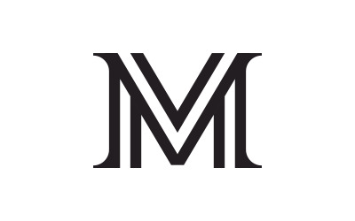 Letter M minimal logo icon design template elements V1