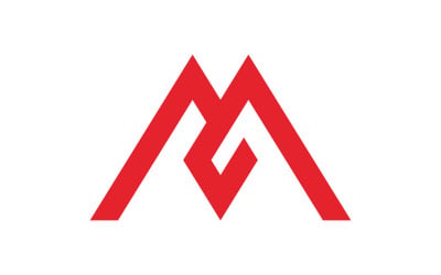 Letter M minimal logo icon design template elements V6
