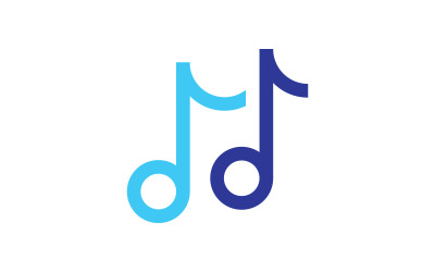 Musik vektor logotyp ikon designmall element V11