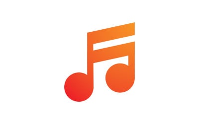 Musik vektor logotyp ikon designmall element V12