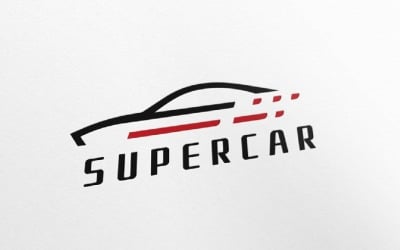Modello di logo per supercar veloce