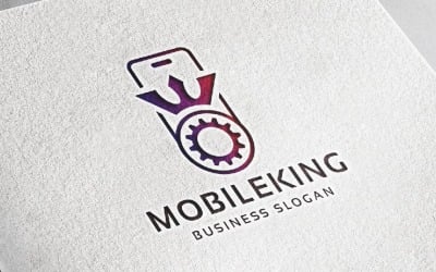 Modelo de logotipo do serviço Mobile King