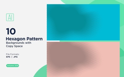 Fundo de Padrão Hexagonal Dinâmico para Projetos Criativos 206