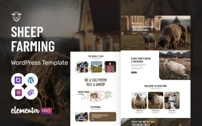 Sheepio - Fårfarm WordPress Elementor-tema