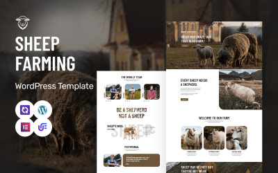 Sheepio - Tema WordPress Elementor para Fazenda de Ovelhas