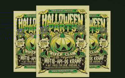 Halloween Party szórólap poszter sablon