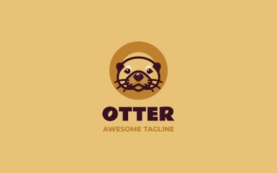 Logo mascotte semplice lontra 2