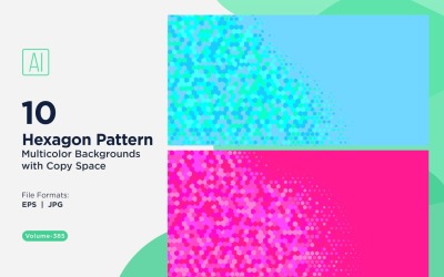 Яркий фон с рисунком медоносной пчелы в разных цветах и размерах 385