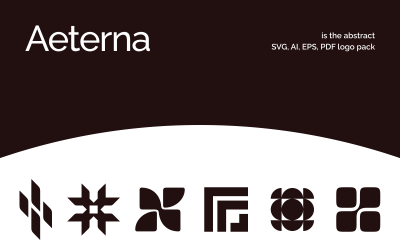 Aeterna — Absztrakt logó sablon csomag cégnév testreszabással