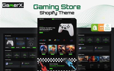 Gamerx - Cyfrowy sklep z grami Shopify 2.0 Theme