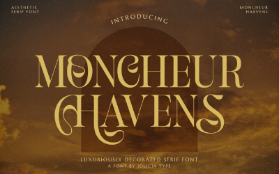 Moncheur Havens | Stílusos Serif betűtípus