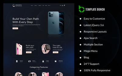 Syntetisk elektronik - Responsivt Shopify-tema för e-handel