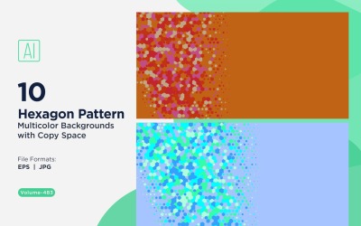 барвистий шестикутник різних розмірів, універсальний візерунок, тло 483