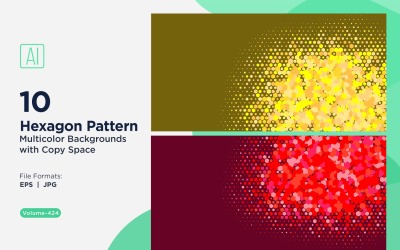 colorful Hexagon of Various Sizes Versatile Pattern Background 424